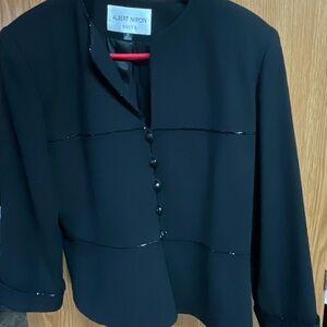 Albert Nipon Black Suit, Size 12